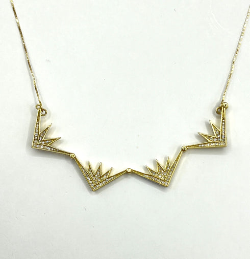 14K Gold & Diamond Star Of Bethlehem Opening Magnetic Necklace